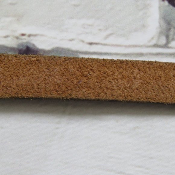 Vintage 1980s Brown Leather Belt - Picture 4 of 5